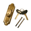 Andersen Covington Style - Exterior Keyed Lock with Keys (Right Hand) in Antique Brass | windowpartshop.com.