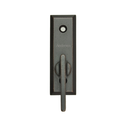 Andersen Yuma Style Gliding Door Thumb Latch in Distressed Bronze | windowpartshop.com.