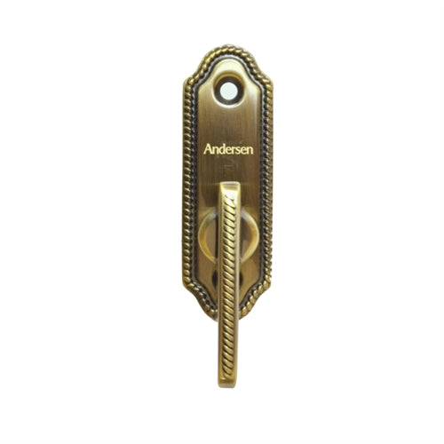 Andersen Whitmore Style Gliding Door Thumb Latch in Antique Brass | windowpartshop.com.