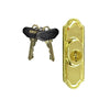 Andersen Whitmore Style - Exterior Keyed Lock with Keys (Left Hand) in Bright Brass | windowpartshop.com.