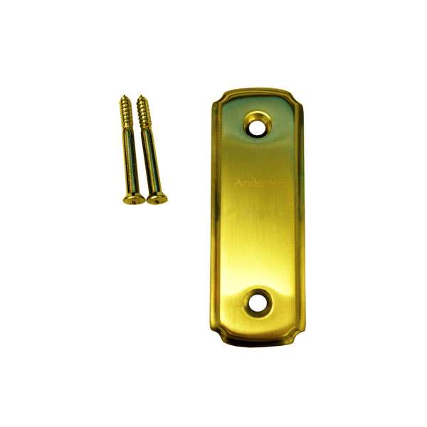 Andersen Newbury Style Cover Plate in Bright Brass | windowpartshop.com.