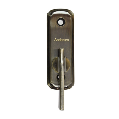 Andersen Newbury Style Gliding Door Thumb Latch in Antique Brass | windowpartshop.com.