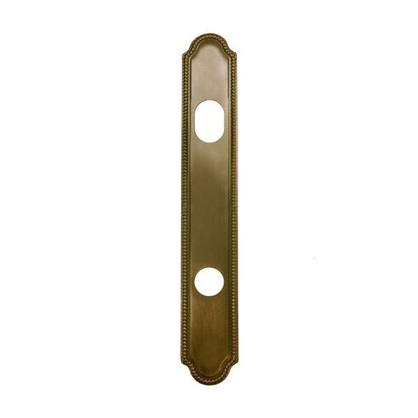 Andersen WhitmoreÿStyle (Active-Panel) Exterior Escutcheon Plate in Antique Brass finish | windowpartshop.com.