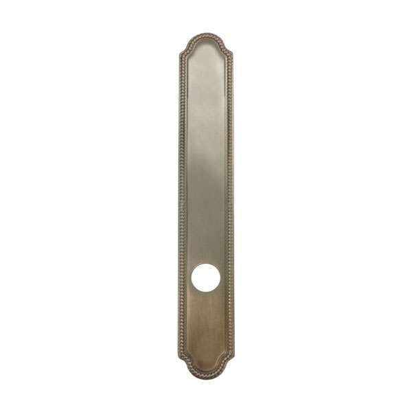 Andersen WhitmoreÿStyle (Passive-Panel) Exterior Escutcheon Plate in Satin Nickel finish | windowpartshop.com.