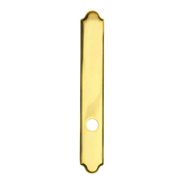 Andersen Covington Style (Passive-Panel) Exterior Escutcheon Plate in Bright Brass finish | windowpartshop.com.