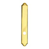 Andersen Covington Style (Passive-Panel) Exterior Escutcheon Plate in Bright Brass finish | windowpartshop.com.