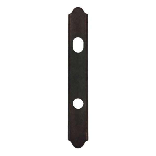 Andersen Encino Style (Active-Panel) Exterior Escutcheon Plate in Distressed Bronze finish | windowpartshop.com.