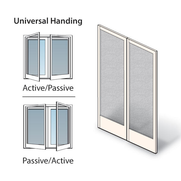 Andersen Frenchwood Hinged Patio Door Double Insect Screen Kit FWH54611 A/P in White | windowpartshop.com.