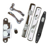 Andersen Newbury Style (Single Active) Hinged Patio Door Hardware Set in Polished Chrome | windowpartshop.com.