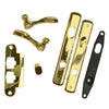 Andersen Newbury Style (Single Active) Hinged Door Hardware Set in Bright Brass | windowpartshop.com.