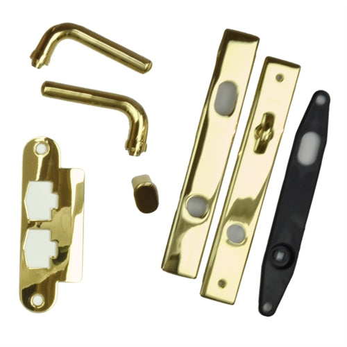 Andersen Anvers Style (Single Active) Hinged Door Hardware Set in Bright Brass | windowpartshop.com.