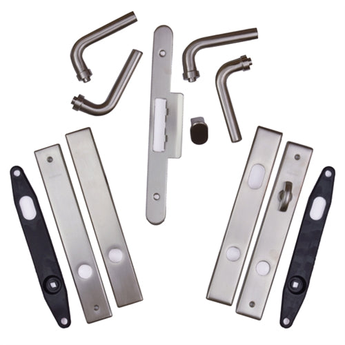 Andersen Anvers Style (Double Active) Hinged Door Hardware Set in Satin Nickel | windowpartshop.com.