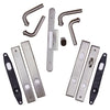 Andersen Anvers Style (Double Active) Hinged Door Hardware Set in Satin Nickel | windowpartshop.com.