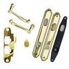 Andersen Whitmore Style (Single Active) Hinged Door Hardware Set in Bright Brass | windowpartshop.com.