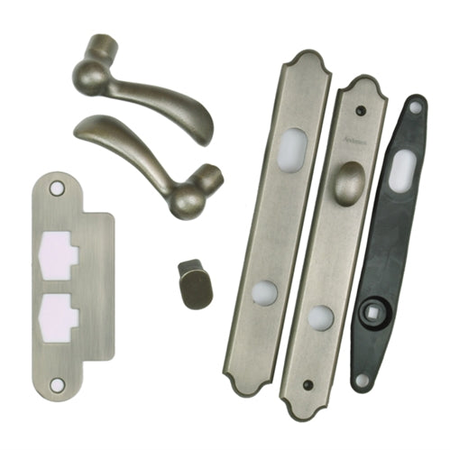 Andersen Encino Style (Single Active) Hinged Door Hardware Set in Distressed Nickel | windowpartshop.com.