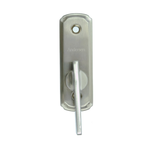 Andersen Newbury Style Gliding Door Thumb Latch in Satin Nickel | windowpartshop.com.