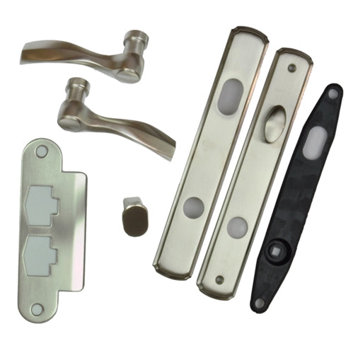 Andersen Newbury Style (Single Active) Hinged Door Hardware Set in Satin Nickel | windowpartshop.com.