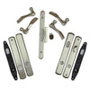 Andersen Newbury Style (Double Active) Hinged Door Hardware Set in Satin Nickel | windowpartshop.com.