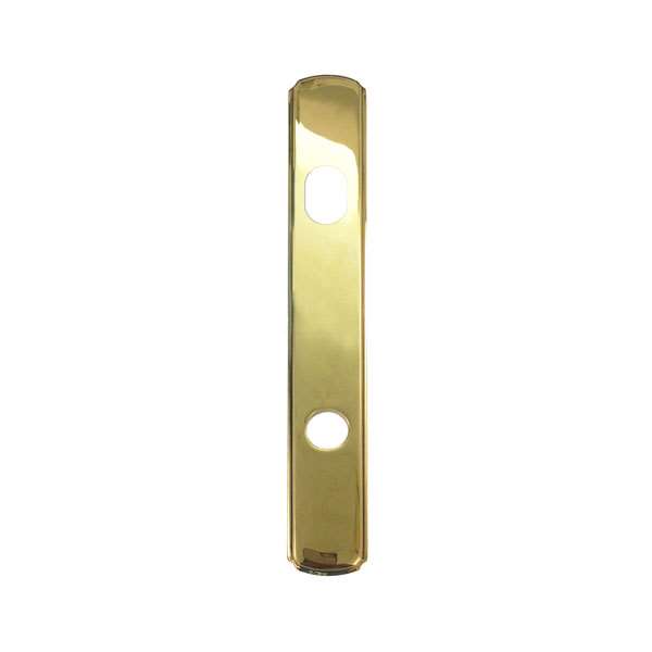 Andersen Newbury Style (Active-Panel) Exterior Escutcheon Plate in Bright Brass finish | windowpartshop.com.