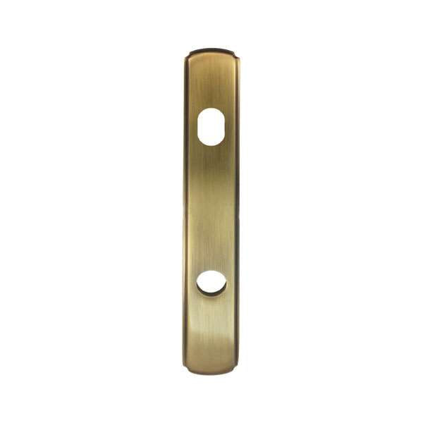 Andersen Newbury Style (Active-Panel) Exterior Escutcheon Plate in Antique Brass finish | windowpartshop.com.