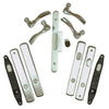 Andersen Newbury Style (Double Active) Hinged Door Hardware Set in Brushed Chrome | windowpartshop.com.