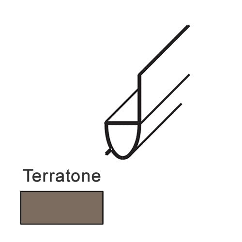 Andersen Bulb Bottom Rail Weatherstrip in Terratone (Service Part) 72" Long | windowpartshop.com.