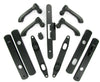 Andersen Albany Style (Double Active) Hinged Door Hardware Set in Black | windowpartshop.com.