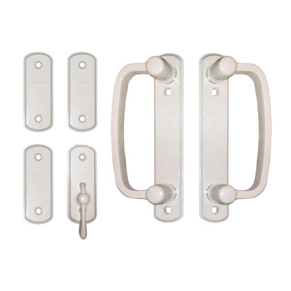 Andersen Albany 4-Panel Gliding Door Interior Hardware Set in White(Half-Kit) | windowpartshop.com.