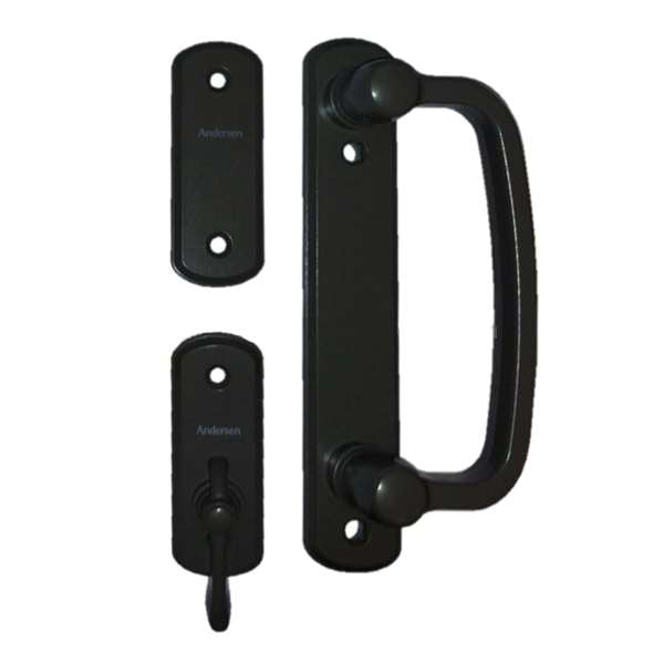 Andersen Albany 2-Panel Gliding Door Interior Hardware Set in Black(Half-Kit) | windowpartshop.com.