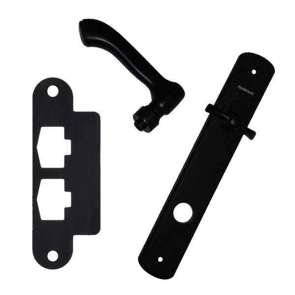 Andersen Albany Style (Single Active) Interior Hardware Set in Black - Right Hand - Half Kit | windowpartshop.com.