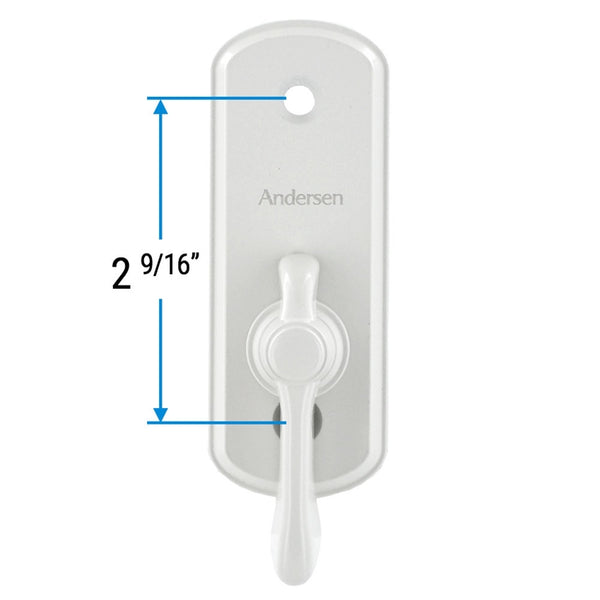 Andersen Albany Style Gliding Door Thumb Latch in White Color | windowpartshop.com.