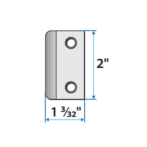 Andersen 1 3/32" Frenchwood Hinged Extension Jamb Strike Plate Extender