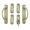 Andersen Newbury 4-Panel Gliding Door Interior Hardware Set in Antique Brass (Half-Kit)