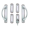 Andersen Newbury 4-Panel Gliding Door Interior Hardware Set in Brushed Chrome (Half-Kit)