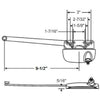 Truth Hardware "Ellipse" Single Arm 9-1/2" Operator (Left Hand) | windowpartshop.com.