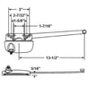 Truth Hardware "Ellipse" Single Arm 13-1/2" Operator (Right Hand) | windowpartshop.com.