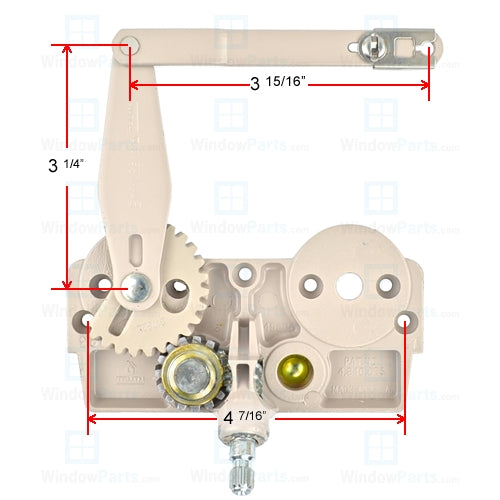 Truth Hardware "Entrygard" Dyad Split Arm Operator (Left Hand) | windowpartshop.com.