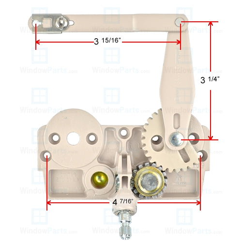 Truth Hardware "Entrygard" Dyad Split Arm Operator (Right Hand) | windowpartshop.com.