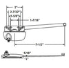 Truth Hardware "Ellipse" Single Arm 7-1/2" Operator (Left Hand) | windowpartshop.com.