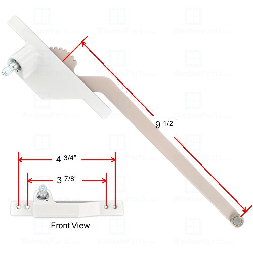 Truth Hardware Front Mount Single Arm 9-1/2" Operator (Left Hand) | windowpartshop.com.